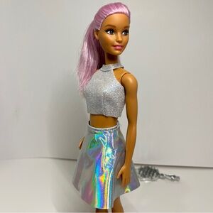 Barbie You I Can Be Anything Pop Star Doll Silver Outfit Lilac Hair Careers